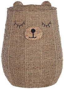 Cesto em forma de urso em fibra de algas marinhas em cor natural FULAN Beliani