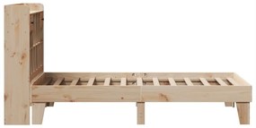 Cama sem colchão 100x200 cm madeira de pinho maciça