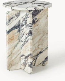 Mesa de apoio redonda em mármore Calacatta Viola Marisa