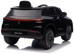 Carro elétrico para Crianças 12V 4x4 Mercedes Benz EQA 250 Rodas Espuma EVA, Assento couro ecológico Preto