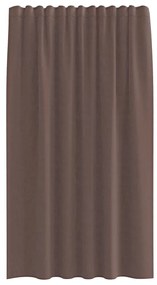 Cortinas de voile com aba 2 pcs castanho