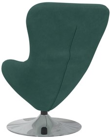 Poltrona Ovo Veludo Verde Escuro
