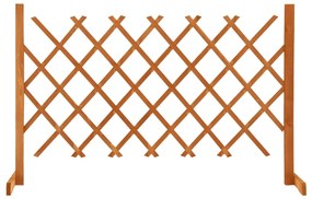 vidaXL Vedação em treliça para jardim 120x90 cm abeto maciço laranja