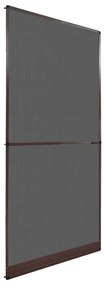 vidaXL Tela anti-insetos articulada para portas 100 x 215 cm castanho