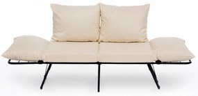 Sofá-Cama de 2 Lugares Viper – Creme Claro – 180x60 cm