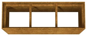 Canteiro elevado de jardim 120x40x80 cm aço corten