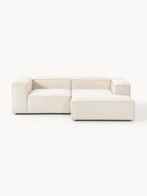 Sofá de canto modular em mistura de linho Lennon (2 lugares)