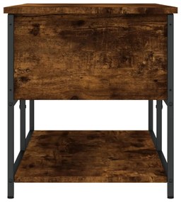 Banco arrumação 100x42,5x47cm derivados madeira carvalho fumado