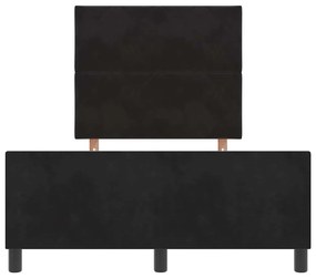 Estrutura de Cama de Veludo Preto vidaXL 120x200 cm