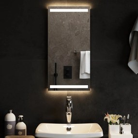 Espelho de casa de banho com luzes LED 30x60 cm