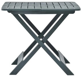 Mesa de jardim dobrável 79x72x70 cm plástico verde