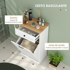 Móvel Auxiliar Casa de Banho Armário Casa de Banho com Gaveta Cesto pa