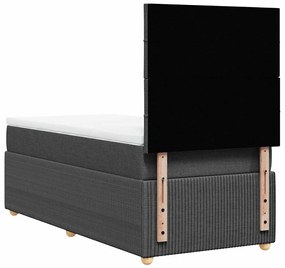 Cama com molas/colchão 80x200 cm tecido cinzento-escuro