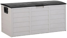 Caixa para exterior creme e preto 112 x 50 cm LOCARNO Beliani
