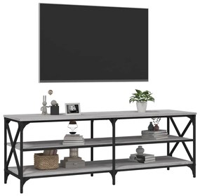 Móvel p/ TV 140x40x50 cm derivados de madeira cinzento sonoma