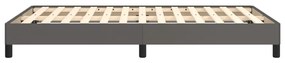 Estrutura de cama sem colchão 120x190cm couro do falso cinzento