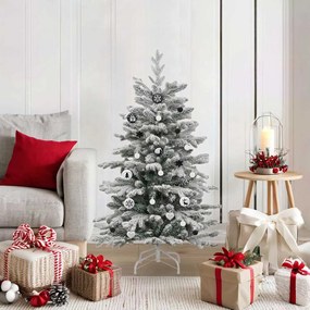 vidaXL Conjunto de Bolas de Natal 40 pcs Preto e Branco
