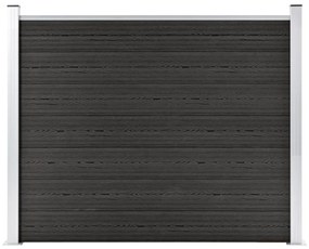 vidaXL Painel de cerca 180x146 cm WPC cinzento