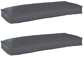 vidaXL Almofadas para Palete para Banco 2 pcs Antracite 100x40x8 cm Tecido Oxford