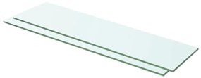 vidaXL Prateleiras 2 pcs 60x12 cm vidro transparente