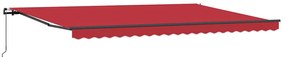 Toldo Vermelho Manual Vermelho 500 × 300 cm Acrílo