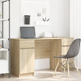 Mesa vidaXL Carvalho Sonoma 140x49x76 cm Madeira de engenharia
