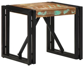Mesa de centro multicor 40x40x35 cm madeira maciça recuperada