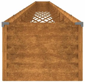 Canteiro elevado de jardim 1152x50x36 cm aço corten