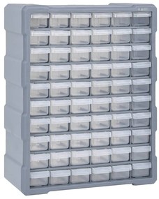 147588 vidaXL Caixa organizadora com 60 gavetas 38x16x47,5 cm