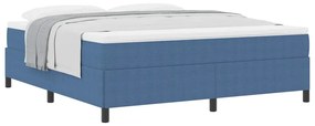 Estrutura de Cama vidaXL Azul 180x200 cm em Tecido Damasco