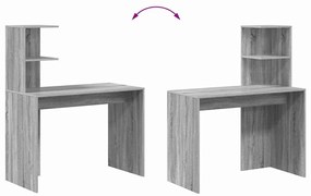 Mesa de Escrita Cinzenta Cinzento Sonoma Aglomerado de partículas