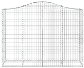 Cestos gabião arqueados 4pcs 200x50x140/160cm ferro galvanizado