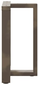 Pés de mesa de jantar em forma de T, 2 peças, preto, 60x35x(72-73) cm,