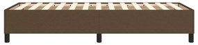 Estrutura de cama sem colchão 80x200 cm tecido castanho-escuro