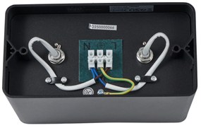 Foco de superfície de design preto GU10 70mm 2-luzes giratório e inclinável - Vox