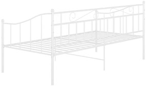 Sofá-cama 90x200 cm metal branco