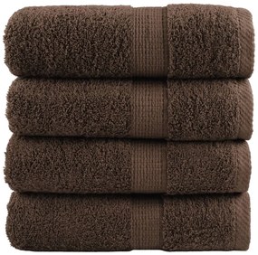 Toalhas de mãos premium SOLUND 4pcs 30x30 cm 600 g/m2 castanho