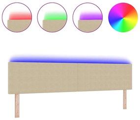 Cabeceira LED vidaXL Design Simples Verde Claro Cinza 100 cm Tecido Co