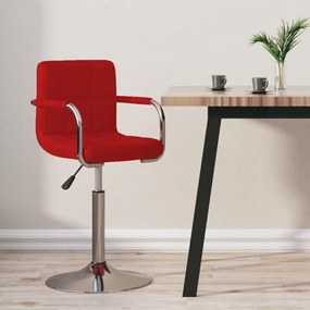 vidaXL Banco de bar couro artificial vermelho tinto