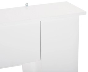 HOMCOM Estrutura para Lareira Decorativa com 3 Portas e Prateleiras Interiores Ajustáveis Estrutura de Lareira Moderna para Sala de Estar 107x18x100cm Branco