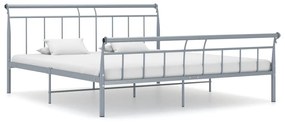 325044 vidaXL Estrutura de cama 160x200 cm metal cinzento