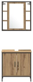Conjunto de Móveis para Banheiro 4 Peças Carvalho Artesanal Derivados