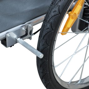 PawHut Reboque Bicicleta Cães Carrinho para Transporte para Animais de