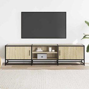 Móvel p/ TV 160x35x41 cm deriv. madeira/metal carvalho sonoma