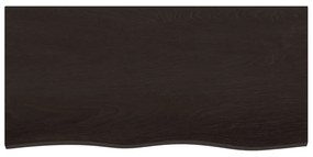 Tampo de mesa 100x50x(2-6) cm carvalho tratado castanho-escuro