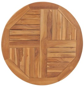 Tampo de mesa redondo 2,5 cm 80 cm madeira de teca maciça