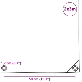 Lona 650 g/m² 2x3 m preto