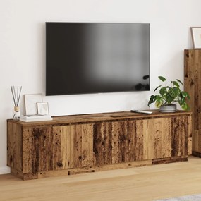 Armário de TV com LED Madeira Velha 180x38x49 cm Madeira de Engenharia