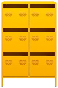 Móvel alto 68x39x101,5 cm aço amarelo mostarda