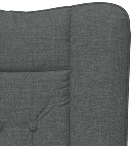 Cadeira Relaxante vidaXL Cinza Escuro em Tecido